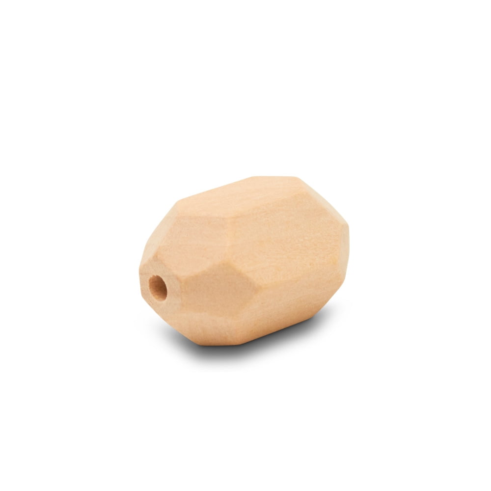 Gemstone Natural Wooden Beads 1-1/4 in, 25 Pcs Unfinished Wooden Beads, Boho Beads, Craft Beads, for Home decor, Jewelry, by Woodpeckers