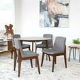 thumbnail image 2 of Pemberley Row Fabric Light Gray Dining Chair Square Comfortable 33.5"H Unassembled, 2 of 5