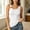 White, variant on Women Tank Tops Summer One Shoulder Asymmetrical Neck Slim Fitted Ribbed Knit Going Out Tops Cami Shirt Button Y2K Blouses Top(White,XL)