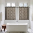 thumbnail image 4 of Beige Boho Kitchen Curtains 54 Inch Length, Vintage Floral Abstract Ethic Tribe Tiers Curtains for Bathroom Bedroom Cafe, Light Filtering Small Window Treatment Short Tiered Drapes 2 Panels 42"Wx54"L, 4 of 8