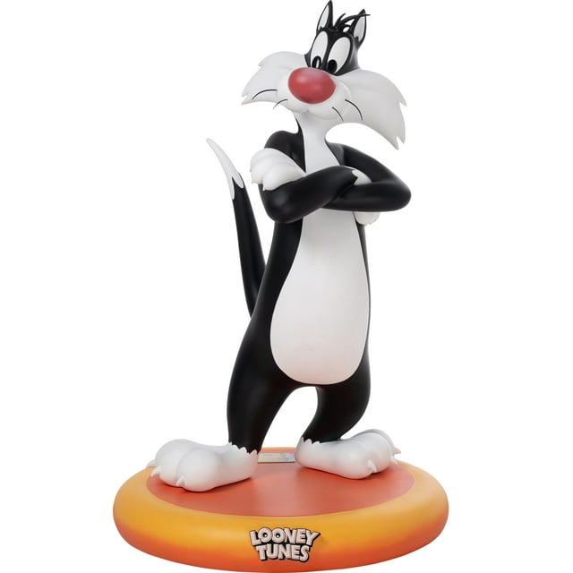 Looney Tunes Sylvester The Cat On Base Life Size Statue
