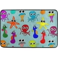 thumbnail image 5 of Coolnut Shower Curtain and Rug Set Funny Sea Creatures Polyester Waterproof Bath Curtain and Mat with Hooks 72" x 72", 5 of 6