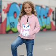 thumbnail image 3 of Xoenoiee Car Daisy Flower Print Girls Half Zip Up Sweatshirt Long Sleeve Pullover Cropped Hoodie Fall Trendy Back to School Fall Clothes, 13-14 Years, 3 of 7