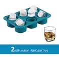 thumbnail image 3 of Collapsible Silicone Popsicle Molds Set Of 2 Easy Release, Reusable Popsicle Sticks With Drip Guards For Homemade Popsicles And Ice Cream - Bpa Free, 3 of 5