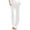 White-05, variant on Mitankcoo Women's Velvet Straight-Leg Pants - Drawstring with Pockets - Casual Winter Long Trousers