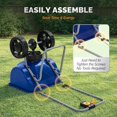 thumbnail image 6 of Neatifyes 70lbs Fertilizer Spreader with 15 Adjustable Drop Rate, Pre-Assembled Walk-Behind Seed Spreader, with 9" Tire for Multi-Terrain, Broadcast Spreader for Lawn Care & Seed Spreading (Blue), 6 of 9