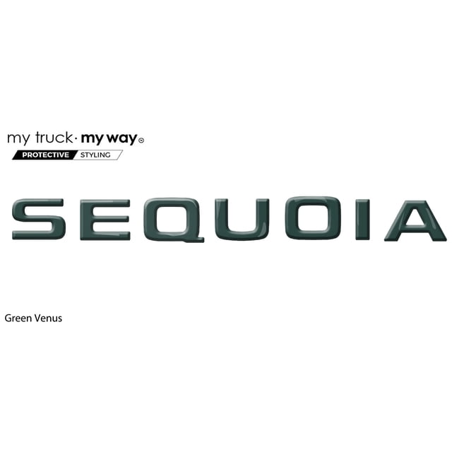 my car my way Tailgate Letters Compatible with Toyota Sequioa 2012-2021 | 3M Adhesive & 3D Domed | Precision Fit | Water Resistant