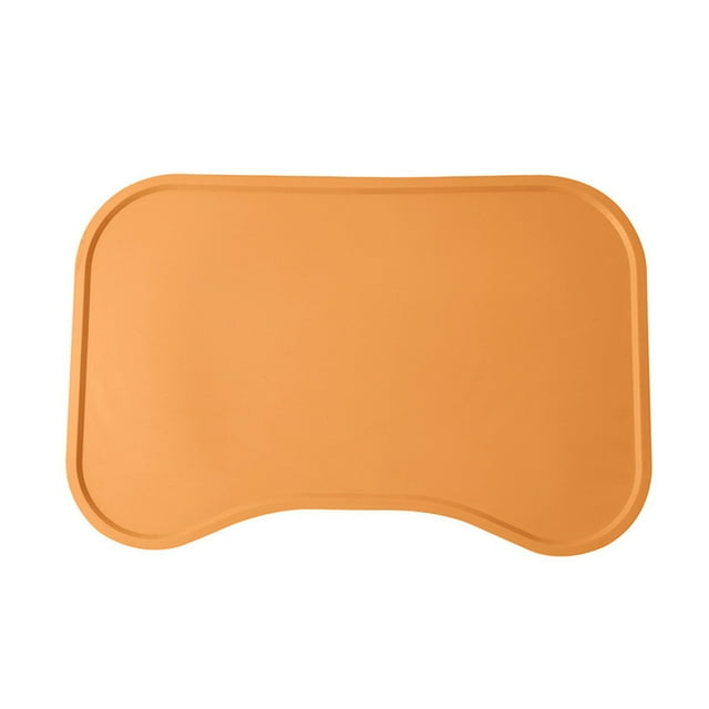 Alfombrilla para comida para gatos, alfombrilla de silicona para cuenco para perros, alfombrilla antideslizante impermeable para mascotas, borde elevado para detener derrames de comida
