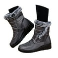 thumbnail image 3 of Xiaoxatg Women's Boots Fashion Couple Winter Zipper Comfortable Mid Boots for Men and Women to Keep Warm 7.5 Grey, 3 of 8