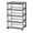 Black, variant on IRIS Plastic 4 Drawer Wide Storage Cart with 4 Caster Wheels, White
