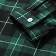 thumbnail image 6 of YODETEY Men's Classic Plaid Long Sleeve Button Down Flannel Shirt,Regular Fit Plaid Dress Shirts,Size S-2XL, 6 of 7