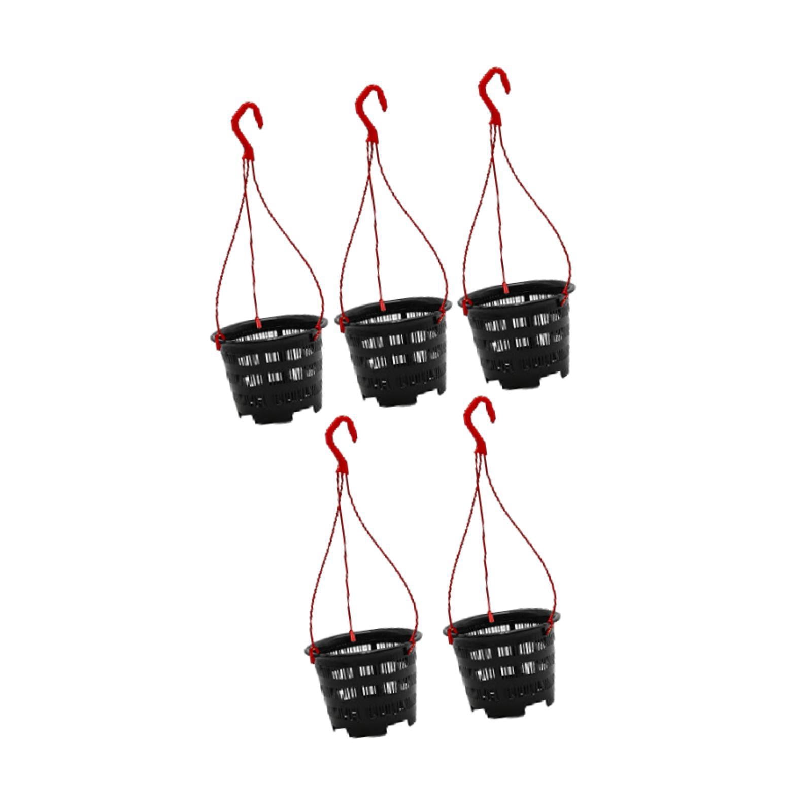 QSTDGVPW 5 Pieces Orchid Hanging Planters Hanging Plant Pots for Indoor Outdoor Patio
