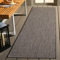 thumbnail image 2 of Safavieh Courtyard Finnian Solid Indoor/Outdoor Runner Rug, Black/Beige, 2'3" x 16', 2 of 13