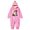 Pink#9527, variant on BOOMNY Halloween Flannel Pajamas Jumpsuit for Men And Women Hallowmas Pumpkin Face Graphic Long Sleeve Hooded Pjs Jumpsuit Cozy Warm Loungewear Homewear