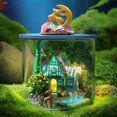 thumbnail image 4 of Assembly Model Kit Miniature Handmade 3D Puzzle DIY Doll House Toy Home Creative Room Bedroom Decoration with Furniture Decorati B-113, 4 of 6