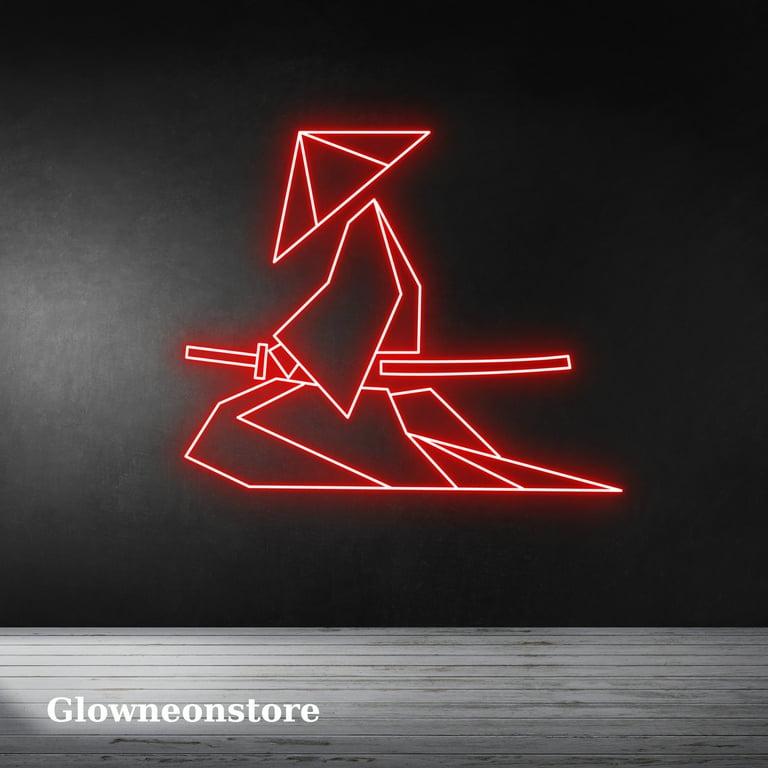 Glowneon Ninja Neon Sign, Ninjd Led Light, Ninja Japan Art Neon