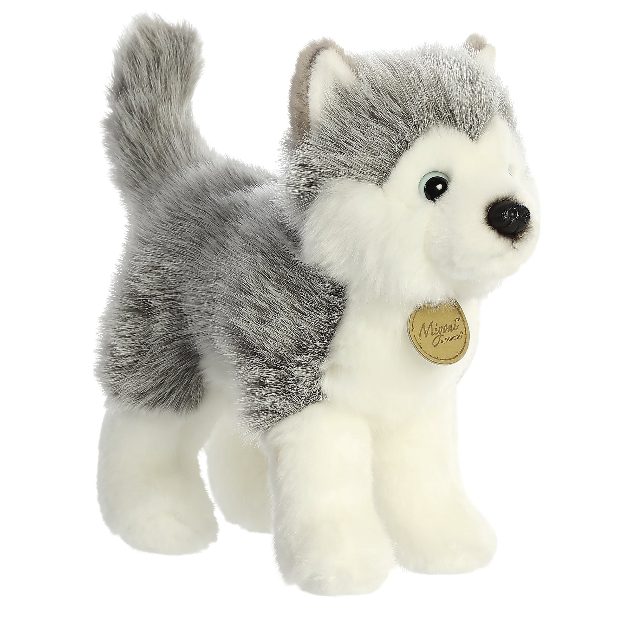 Shadow Siberian Husky 12 Plush Dog by Aurora Flopsie Series for sale online 