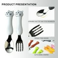 thumbnail image 3 of 4pcs304 stainless steel Cute Animal series portable tableware set for children, 3 of 5
