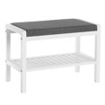 thumbnail image 1 of Banco para Zapatos con Asiento Acolchado tapizado Acolchado, Estante de Almacenamiento, Organizador de Zapatos, soporta hasta 350 Libras, Ideal para Entrada, recámara, Sala de Estar, 1 of 7