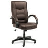 Alera Alera Strada Series High-Back Swivel/Tilt Chair, Brown Top-Grain Leather