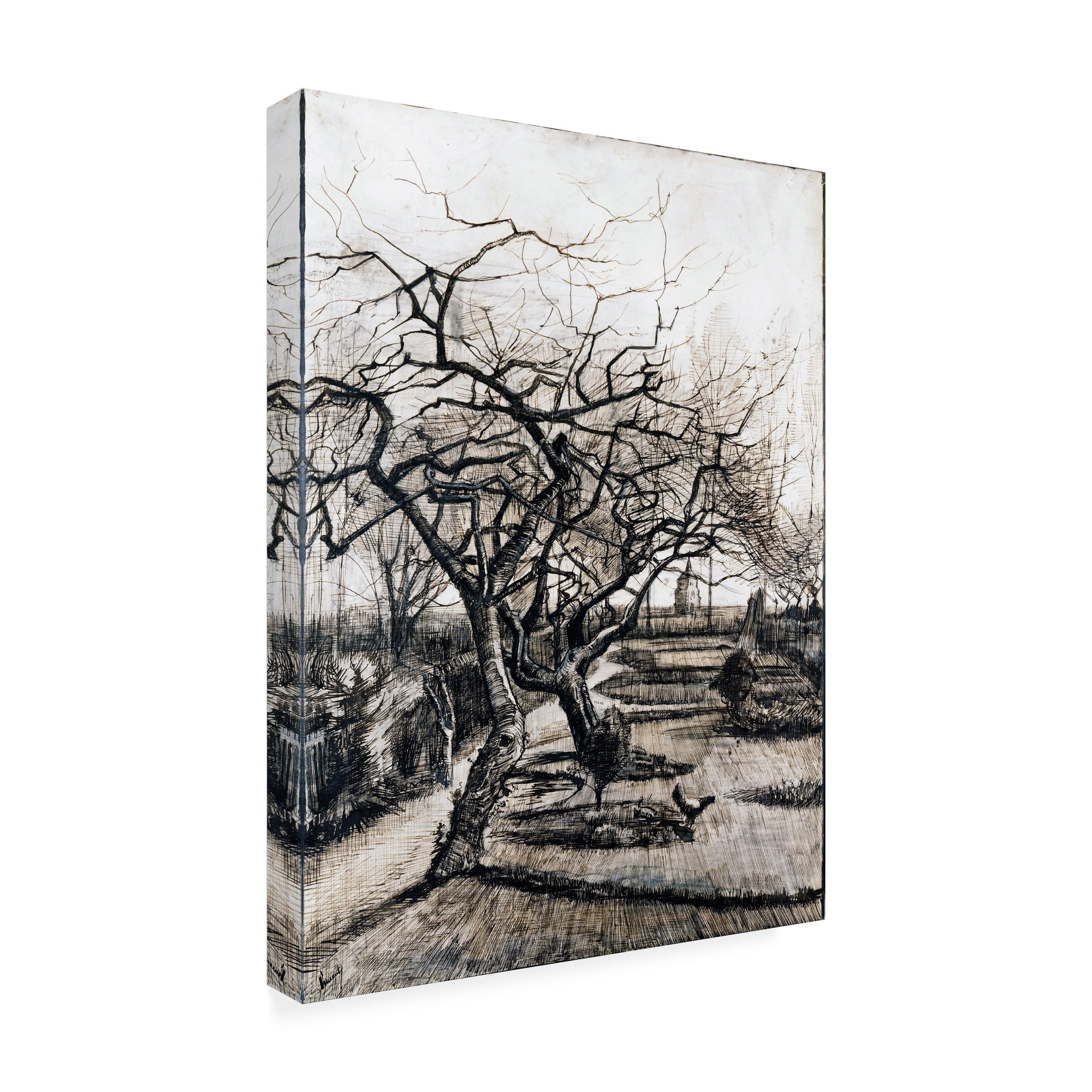 Van Gogh 'The Parsonage Garden At Nuenen In Winter' Canvas Art