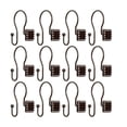 thumbnail image 4 of Utopia Alley Shower Hooks - Double Shower Curtain Rings for Bathroom - Rust Resistant Shower Curtain Hooks for Shower Curtain - Shower Curtain Rings with Crystal Design - Set of 12, Oil Rubbed Bronze, 4 of 11