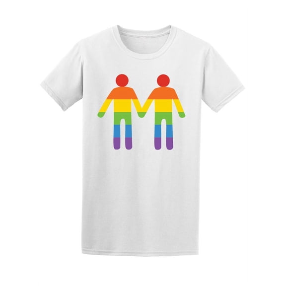 Gay Couple Silhouette T-Shirt Men -Image by Shutterstock, Male x-Large