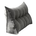 thumbnail image 1 of KNFATEQVEDG My Items Dorm Triangular Headboard Bolster Pillow White Wedge Headboard Twin Body Pillow Large Wedge Pillow Headboard Back Pillow for Sitting In Bed 120cm, 1 of 8