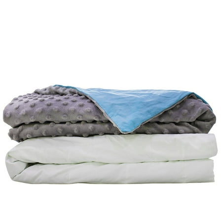 Cotton Blanket Covers - CMFRT Cozy Weighted Blanket Set with Duvet Cover for Adults