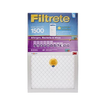 Filtrete Smart 16 x 25 x 1 inch Allergen, Bacteria & Virus HVAC Air and Furnace Filter, 1500 MPR, 1