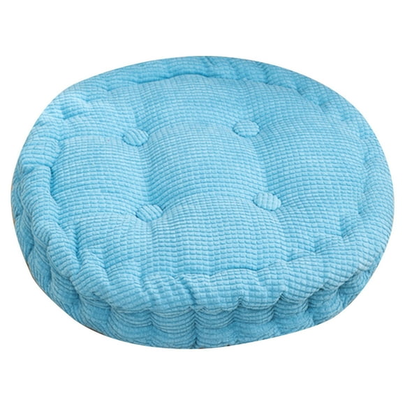 TOOYOU Meditation Floor Pillow Set Of Squareand Round Pillows Seating For Adults Tufted Corduroy Floor Cushion For Balcony Outdoor Living Room Blue