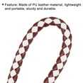 thumbnail image 4 of Uxcell Keyring Woven Lanyard Straps Braided Leather Keychain, Dark Red White 2 Pack, 4 of 5