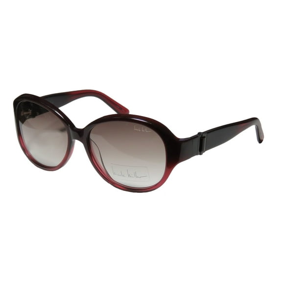NEW NICOLE MILLER MADISON WOMENS/LADIES DESIGNER FULL-RIM GRADIENT RASPBERRY MUST HAVE 100% UV PROTECTION SUNNIES SHADES FRAME GRADIENT BROWN LENSES 58-15-130 SUNGLASSES/EYEWEAR