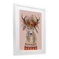 thumbnail image 3 of Stupell Industries Festive Berries Reindeer White Framed Print Under Glass design by Mia Charro, 21 x 17, 3 of 10