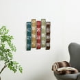 thumbnail image 3 of DecMode Multi Colored Metal 3D Wavy 5 Panel Floral Wall Decor with Embossed Scroll Details, 3 of 15