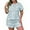 Gray, variant on Womens Plus Size Abstract Print Pajama Set Short Sleeve Top Shorts Sleepwear 1X-5X