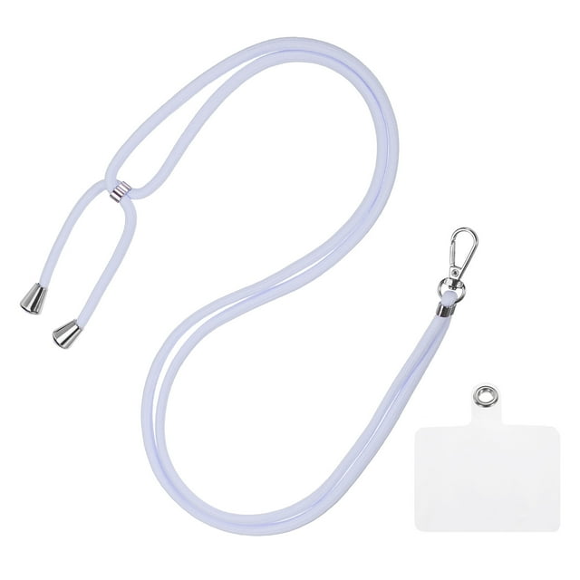 Unique Bargains Phone Lanyard with Transparent Lanyard Patch, Light Blue