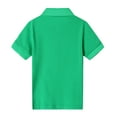 thumbnail image 3 of LittleSpring Big Boys Polo Shirts Size 10 Short Sleeve Green Uniform T-shirts Collared Cotton Tops Back to School Clothes, 3 of 6