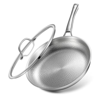 All-Clad D3 Stainless 3-Ply Bonded Cookware, Fry Pan with Lid, 12