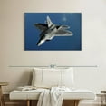 thumbnail image 2 of Elephant Stock F-22 Raptor Fighter Plane Wall Art - Horizontal Canvas Wall Art - Living Room Wall Decor - Military Canvas - Blue And Gray Decor - 39" x 26", 2 of 8