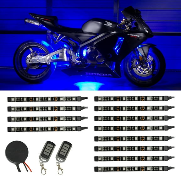 LEDGlow 12pc Advanced Blue SMD LED Mini Motorcycle Light Kit