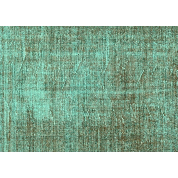 Ahgly Company Machine Washable Indoor Rectangle Persian Turquoise Blue Traditional Area Rugs, 7' x 9'