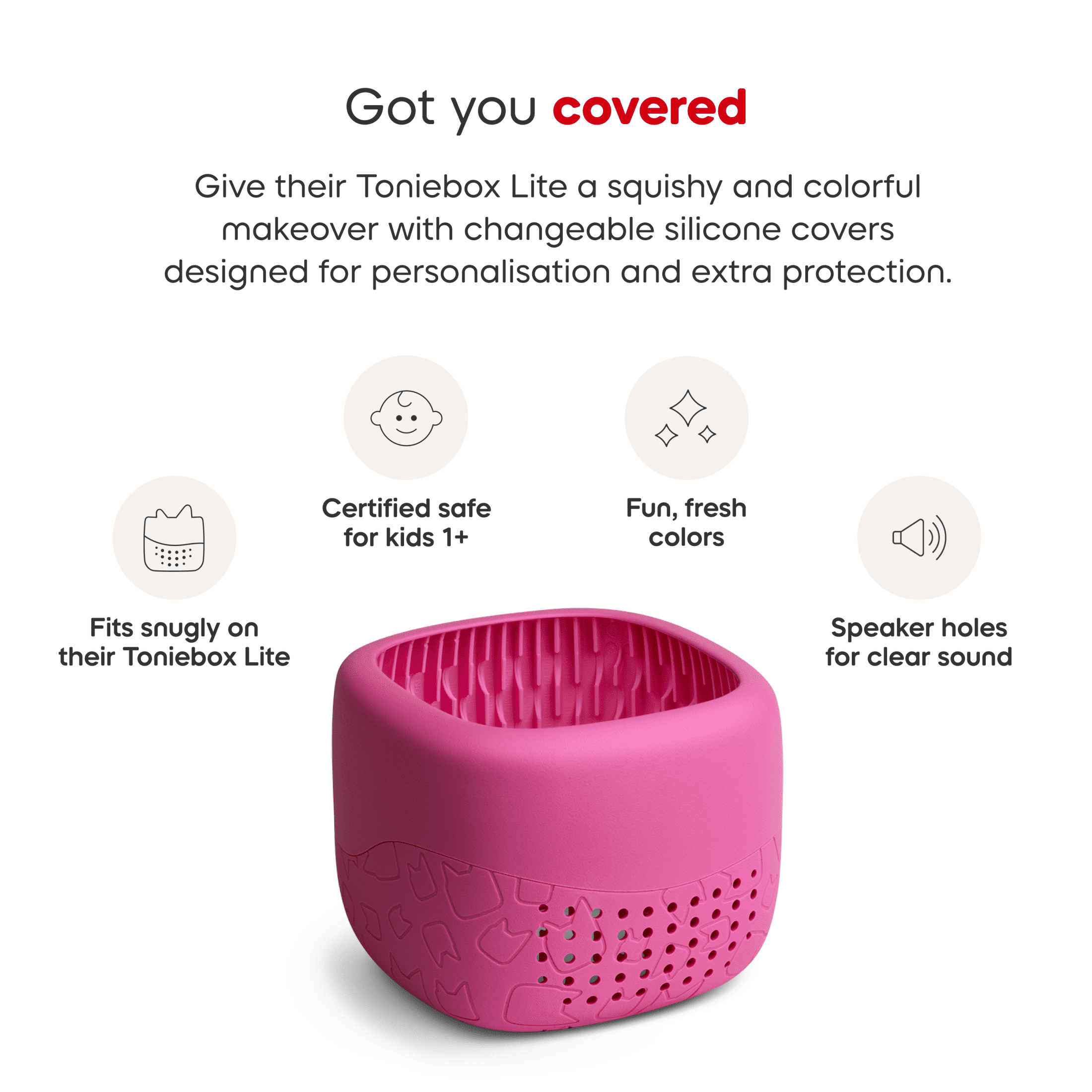 tonies Toniebox Lite Audio Player Cover for Kids, Age Group 1+