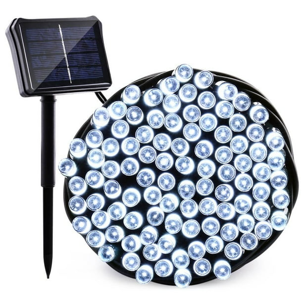 Solar String Lights,Dual Solar Battery 200 LED Fairy String Lights for
