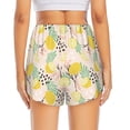 thumbnail image 2 of Lsque Lemon Leaves Printed Women's Running Shorts with Liner Pockets,Elastic Quick Dry Workout Athletic Gym Yoga Shorts,Womens High Waist Shorts-XX-Large, 2 of 9