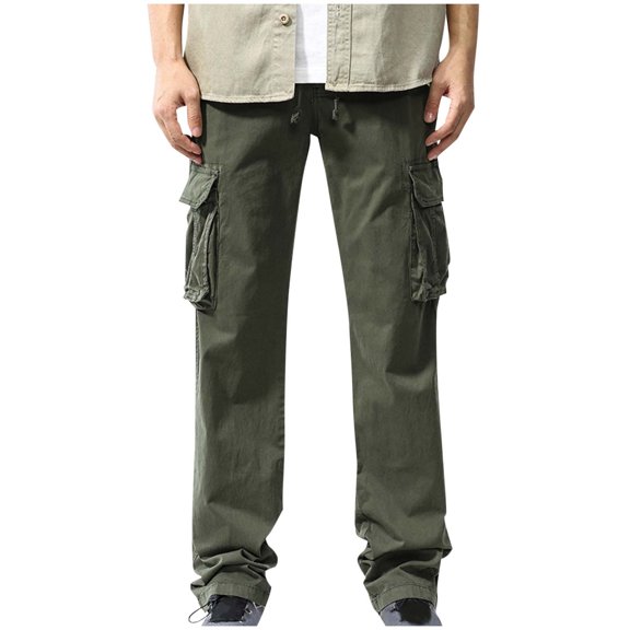 Men's Cargo Work Pants Outdoor Fishing Military Trousers Comfy Uniform Chinos Pants with Mutli Pockets