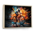 thumbnail image 2 of Designart "Bicycle modern Fusion An" Transportation Floater Framed Wall Art Living Room, 2 of 7
