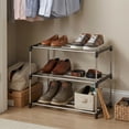 thumbnail image 5 of Whitmor 3-Tier Metal Shoe Rack, Modern Free-Standing Organizer, Space-Saving Design, 6-Pair Capacity, 5 of 5