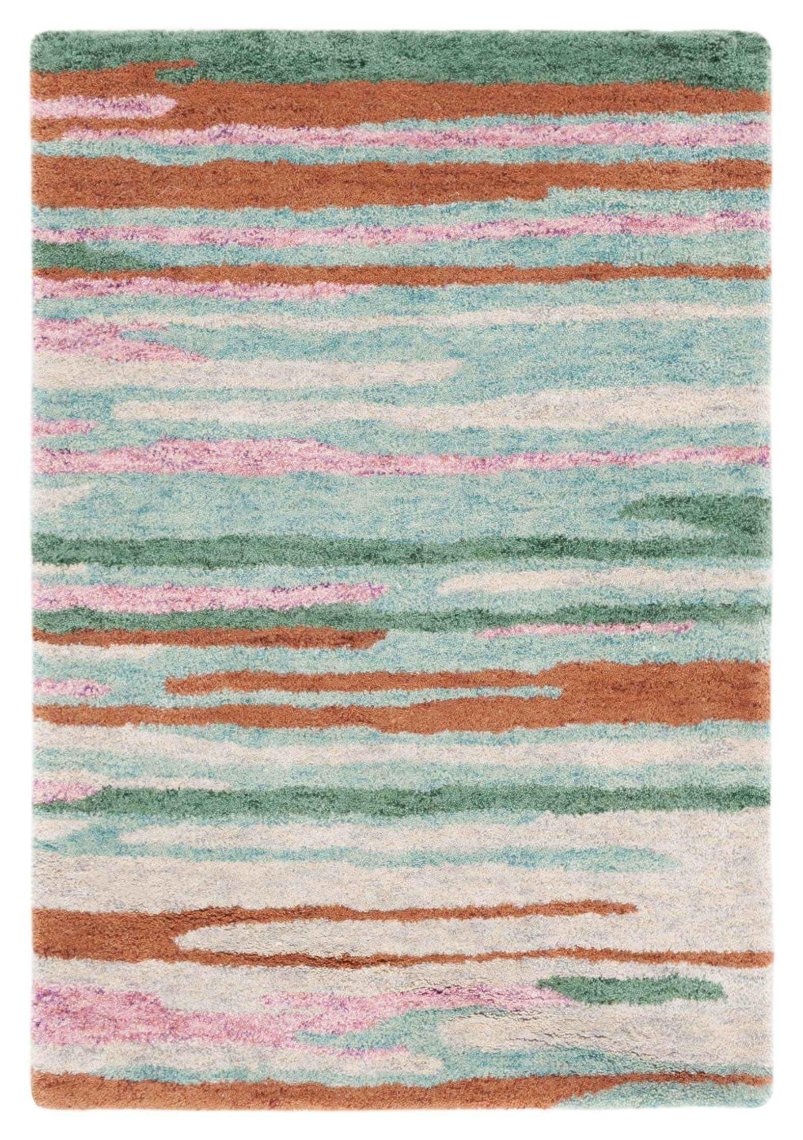 SAFAVIEH Bellagio Jannah Abstract Area Rug, Green/Pink, 3' x 5'