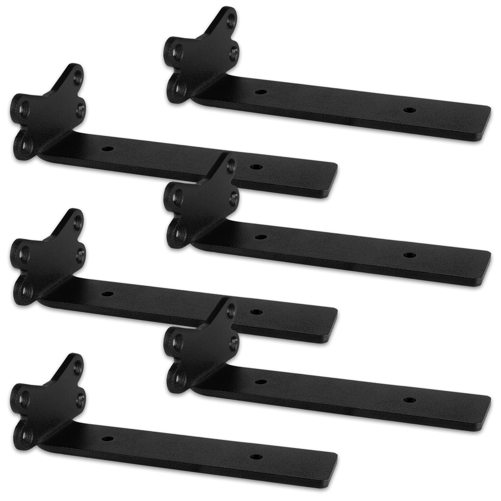 Floating Shelf Bracket 8 inch6 Pcs Heavy Duty L Shelf Brackets Black